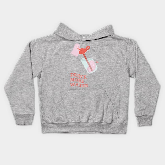 Drink More Water Kids Hoodie by SarahWrightArt